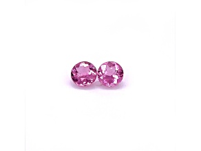 Rubellite 6mm Round Matched Pair 1.57ctw
