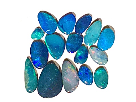 Opal on Ironstone Free-Form Doublet Set of 16 12.50ctw