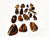 Boulder Opal Pre-Drilled Free-Form Cabochon Set of 18 138ctw