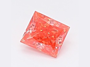 0.94ct Vivid Pink Princess Cut Lab-Grown Diamond SI1 Clarity IGI Certified