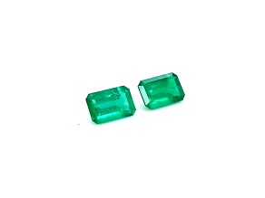 Colombian Emerald 8.7x5.7mm Emerald Cut Pair 2.63ctw