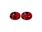 Ruby 8.6x6.4mm Oval Matched Pair 4.37ctw