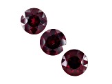 Anthill Garnet 4mm Round Set of 3 0.84ctw