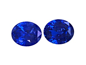 Sapphire 9.00x7.60mm Oval Matched Pair 6.61ctw
