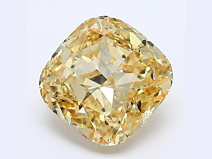 1.97ct Deep Yellow Cushion Lab-Grown Diamond SI1 Clarity IGI Certified