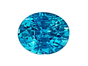 Blue Zircon 10.7x8.8mm Oval 5.22ct