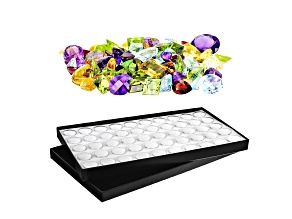 Flowers and Sunshine Mixed Shape Faceted Parcel 100.00ctw with 50 Jar Display Tray