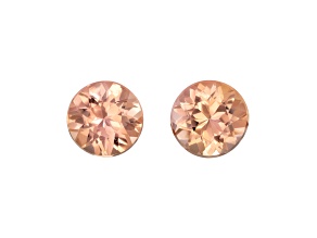 Imperial Topaz 4.8mm Round Matched Pair 0.99ctw