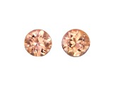 Imperial Topaz 4.8mm Round Matched Pair 0.99ctw