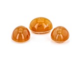 Fire Opal Cat's Eye Oval Matched Set of 3 3.57ctw