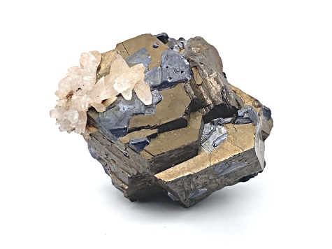 Mexican Calcite on Pyrihotite 4x3cm Specimen