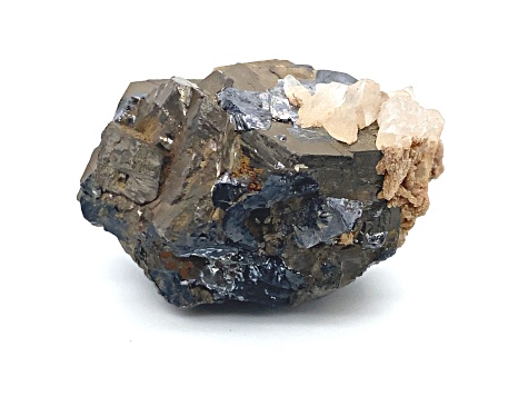 Mexican Calcite on Pyrihotite 4x3cm Specimen