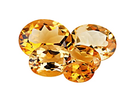 Citrine Calibrated Oval Set of 5 7.00ctw