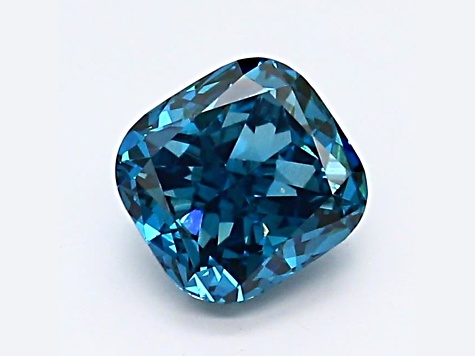 1.01ct Dark Blue Cushion Lab-Grown Diamond SI1 Clarity IGI Certified