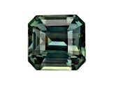 Green Sapphire Unheated 6.1mm Emerald Cut 1.48ct