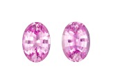 Pink Sapphire Unheated 6.4x4.4mm Oval Matched Pair 1.29ctw