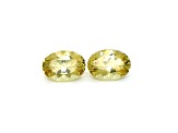 Yellow Apatite 14x10mm Oval Matched Pair 12.75ctw