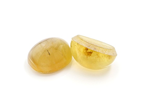 Opal Cat's Eye 10x8mm Oval Cabochon Matched Pair 5.14ctw