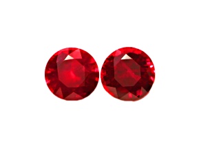 Ruby 5.6mm Round Matched Pair 1.88ctw
