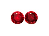Ruby 5.6mm Round Matched Pair 1.88ctw