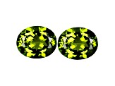 Peridot 10.11x7.92mm Oval Matched Pair 5.04ctw