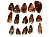Australian Boulder Opal Free-Form Cabochon Set of 15 145.00ctw