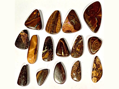 Australian Boulder Opal Free-Form Cabochon Set of 15 145.00ctw