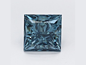 1.55ct Deep Blue Princess Cut Lab-Grown Diamond SI2 Clarity IGI Certified