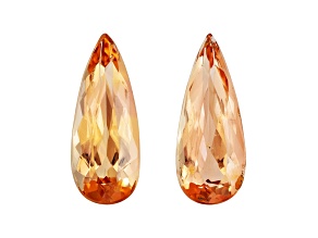 Imperial Topaz 10.8x4.3mm Pear Shape Matched Pair 2.29ctw