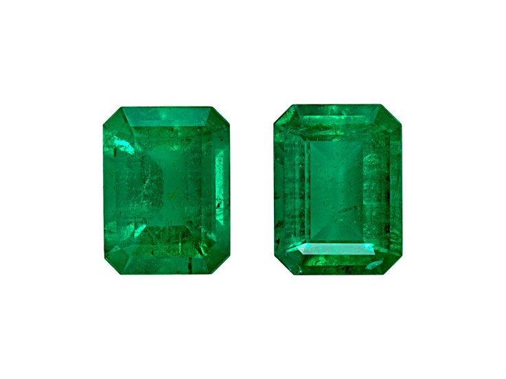Emerald 8x6mm Emerald Cut Matched Pair 2.73ctw