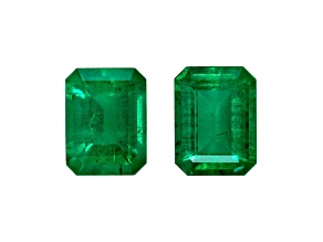 Emerald 8x6mm Emerald Cut Matched Pair 2.73ctw