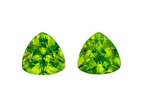 Peridot 9.4mm Trillion Matched Pair 6.51ctw