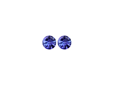 Tanzanite 5.5mm Round Matched Pair 1.10ctw