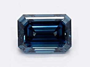 1.87ct Dark Blue Emerald Cut Lab-Grown Diamond VS1 Clarity IGI Certified