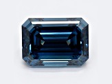 1.87ct Dark Blue Emerald Cut Lab-Grown Diamond VS1 Clarity IGI Certified