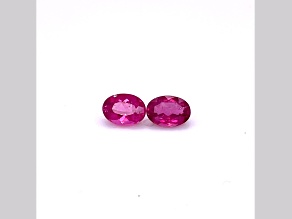 Rubellite 7x5mm Oval Matched Pair 1.67ctw