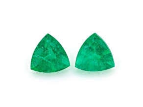 Zambian Emerald 5.8mm Trillion Matched Pair 1.39ctw