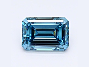 1.13ct Deep Blue Emerald Cut Lab-Grown Diamond VS1 Clarity IGI Certified