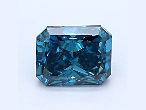 1.06ct Dark Blue Radiant Cut Lab-Grown Diamond VS2 Clarity IGI Certified