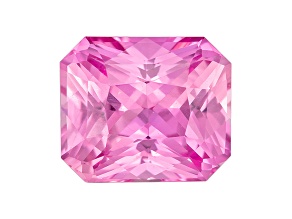 Pink Sapphire Loose Gemstone Unheated 6.8x5.79mm Radiant Cut 1.40ct