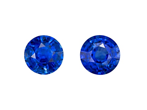 Sapphire 6.8mm Round Matched Pair 2.88ctw