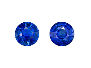 Sapphire 6.8mm Round Matched Pair 2.88ctw