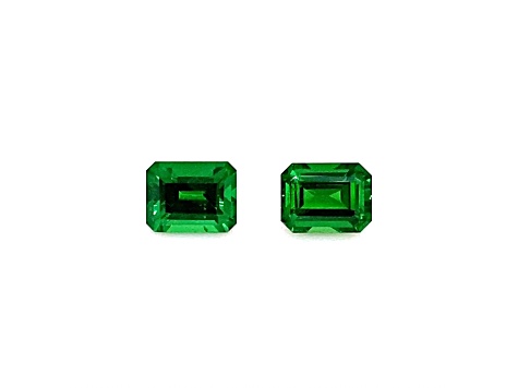 Tsavorite 5.5mm Emerald Cut Matched Pair 1.41ctw