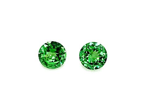 Tsavorite 5.5mm Round Matched Pair 1.36ctw