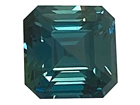Green Sapphire Loose Gemstone Unheated 5.90x5.90mm Emerald Cut 1.57ct