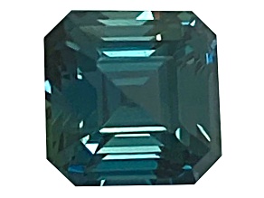 Green Sapphire Loose Gemstone Unheated 5.90x5.90mm Emerald Cut 1.57ct