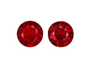 Ruby 6mm Round Matched Pair 2.02ctw
