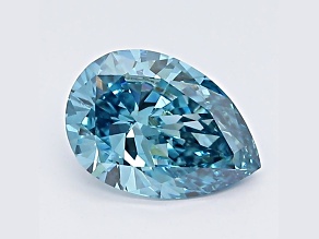 1.06ct Deep Blue Pear Shape Lab-Grown Diamond SI1 Clarity IGI Certified