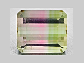 Bi-Color Tourmaline 12.8x10.7mm Emerald Cut 9.36ct