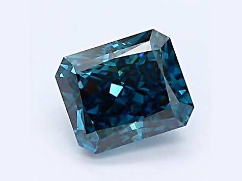 1.13ct Dark Blue Radiant Cut Lab-Grown Diamond VVS2 Clarity IGI Certified